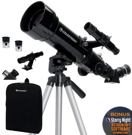 Celestron 21035 Travel Scope 70 Portable Refractor Telescope Kit with Backpack, Black - Image 2
