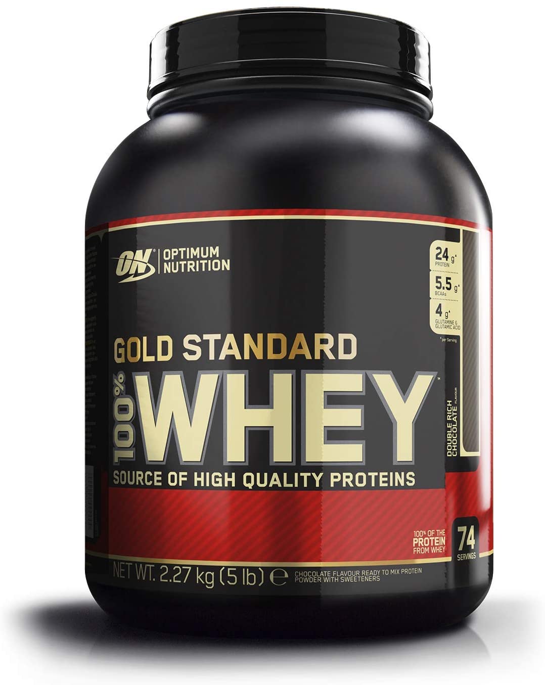 Optimum Nutrition Gold Standard Whey Muscle Building and Recovery Protein Powder with Naturally Occurring Glutamine and Amino Acids
