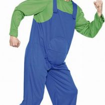 Fyasa 706411-T04 Green Plumber Fancy Dress Costume for 12 Years Above, Multi-Color, Large