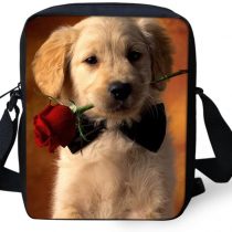 HUGS IDEA Dog Print Cute Mini Crossbody Bags Small Should Messenge Bag Adjustabe Handbags Travel Cellphone Pouch Purse for Women Girl