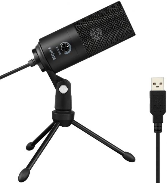 USB Microphone,Fifine Metal Condenser Recording Microphone for Laptop MAC or Windows Cardioid Studio Recording Vocals, Voice Overs,Streaming Broadcast and YouTube Videos-669B