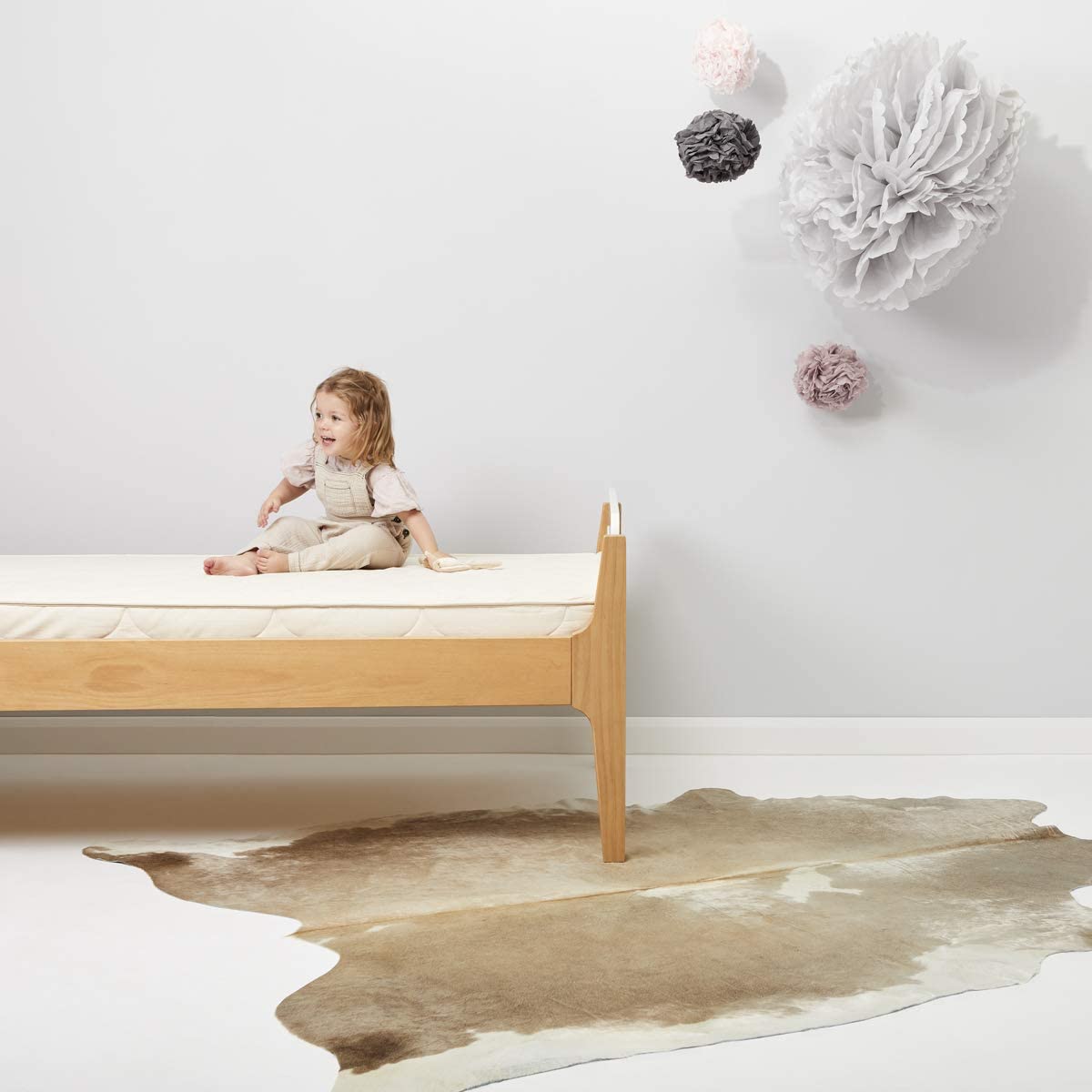 The Little Green Sheep Twist Cot Bed, Breathable Mattress for Babies and Toddlers 69 x 139 cm, Coconut Coir, Cotton, Wool - Image 3