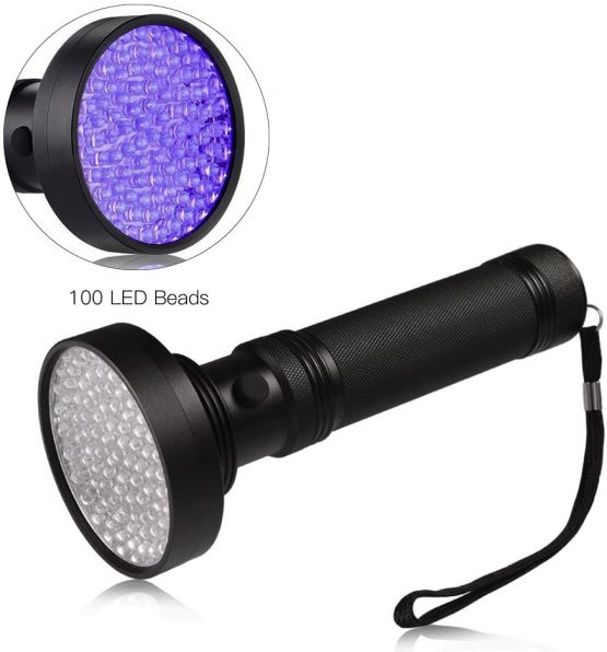 LEDGLE LED UV Flashlight UV Beast Pet Urine Finder Stain Detector Black ...