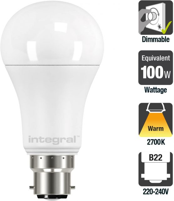 15w Classic Globe LED GLS light bulb 2700K B22/BC warm white 2700K =100w Dimamble with VPro dimmers) - Image 3