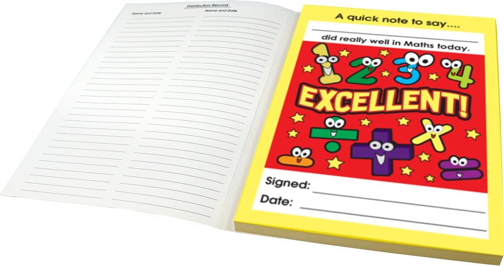 SuperStickers 'Excellent Maths' Teacher Reward Praise Note Pad, a6 - Image 2