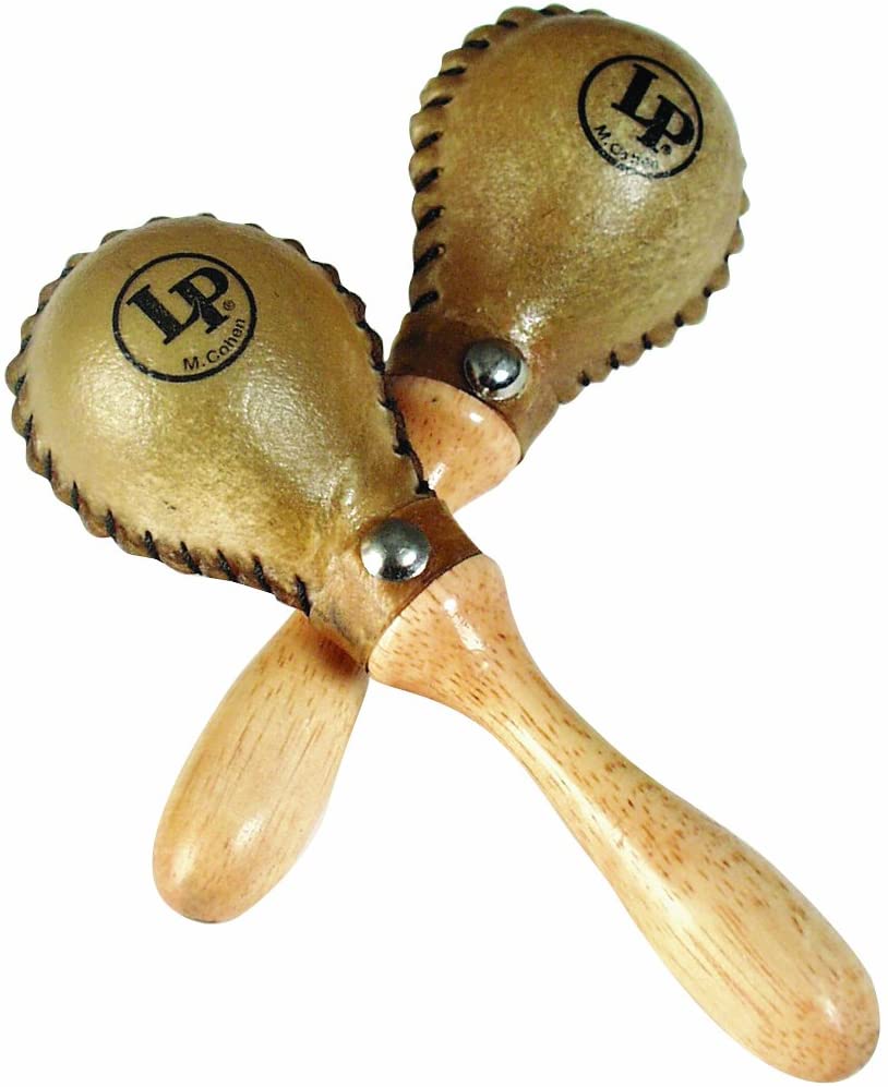 LP Latin Percussion LP862100 Mini Rawhide Maracas, wood