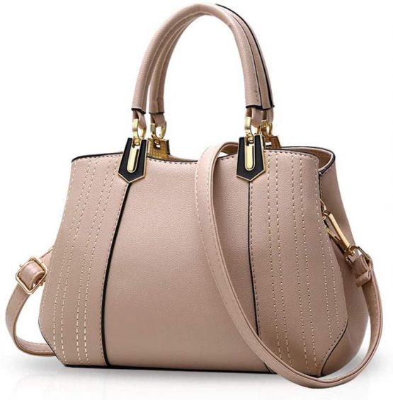 NICOLE&DORIS Women Lady Handbags Shoulder Bag Crossbody Bag Tote Satchel Purse PU Leather Khaki