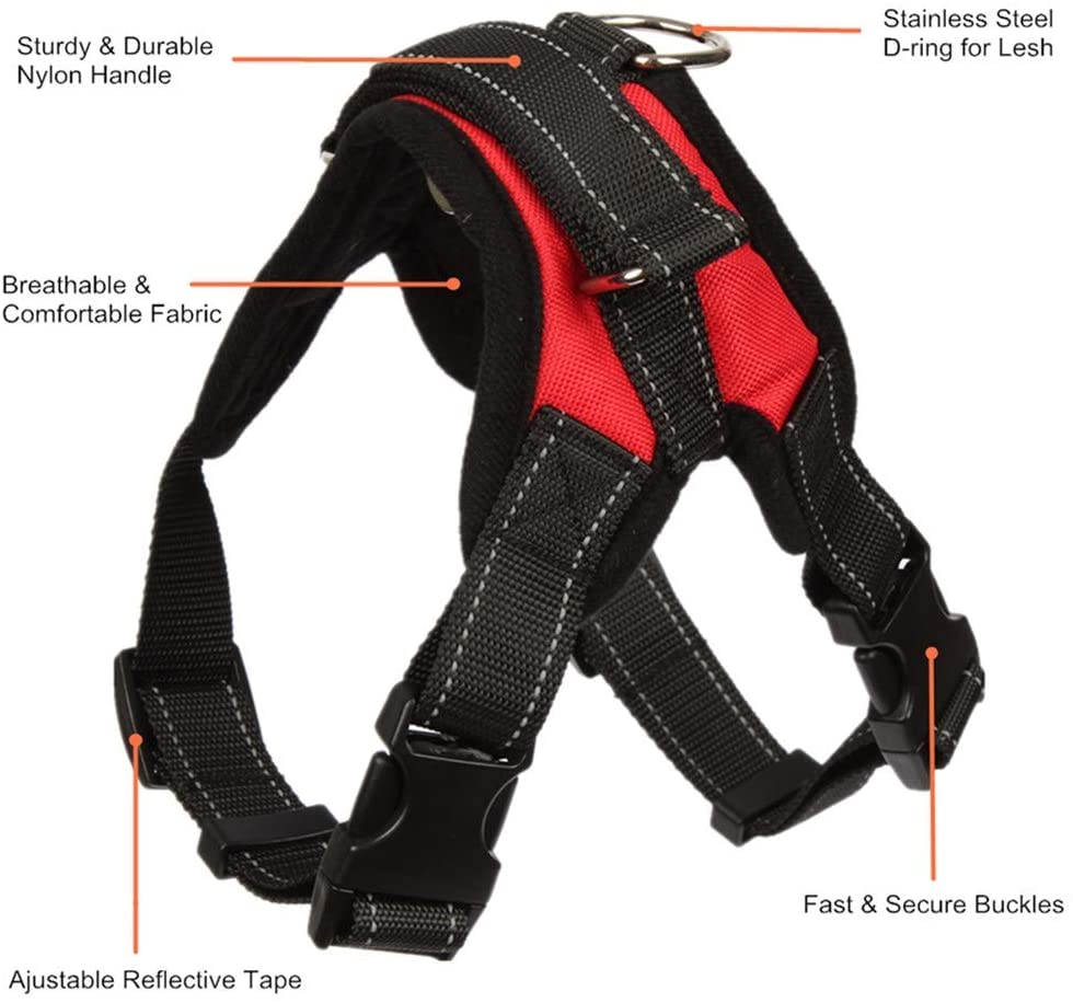 FUNKEEN PET HOUSE No Pull Dog Harness Adjustable Soft Padded Dog Vest Harnesses Chest Strap for Outdoor Walking Training Assistance (S - Image 2