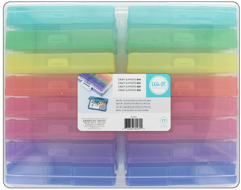 We R Memory Keepers 16 (4 x 6 inch) cases Mini Bin, Clear