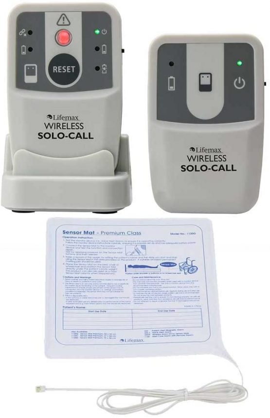 NRS Healthcare Solo Call Chair Sensor/Alarm Kit Complete Set with Mat
