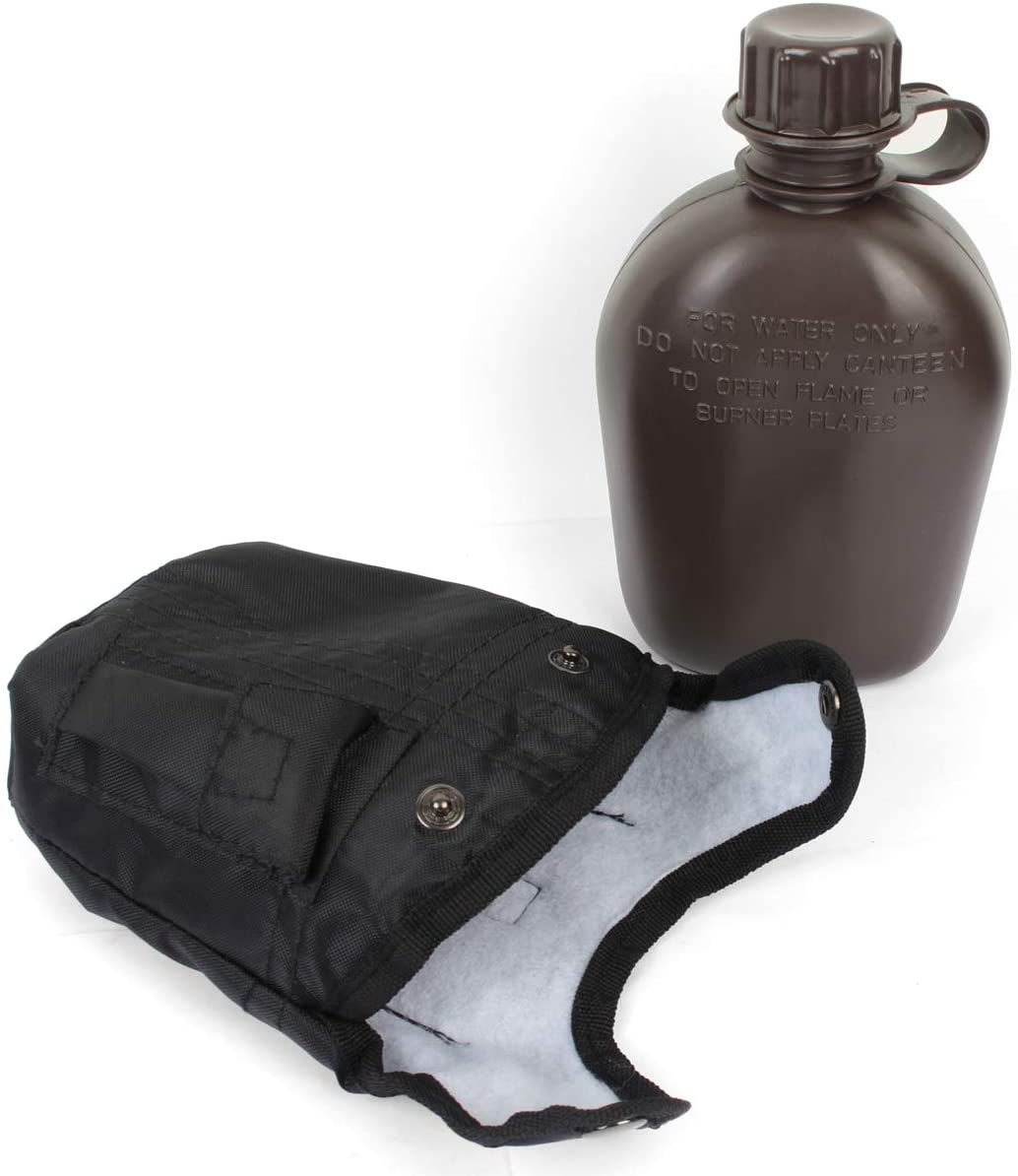 Mil-Tec Unisex - Adult Bottle-14505002 Bottle, Green and Black, One Size, Green-and-black, 1000 ml - Image 3