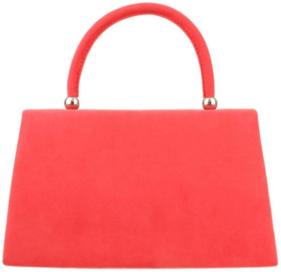 Girly HandBags Top Handle Faux Suede Clutch Bag Grab Holder Womens Handbag - Image 3