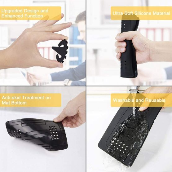 Daite Dashboard Car Phone Mount Holder Non-slip Silicone Pad Dash Mat Cell Phone Holder for iPhone 12/11/XS/XR/X/8/7/6/5 Plus tablet ipad Samsung S8/S7/S6 Smartphone GPS holder (Black) - Image 4