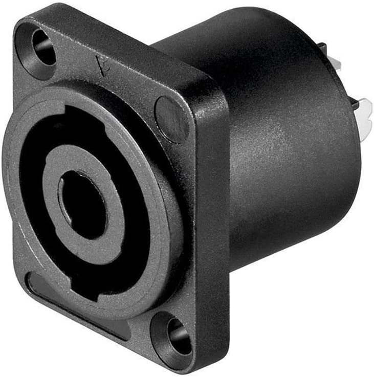 Goobay 50837 PA loudspeaker socket - 4 pin angular version, Gold