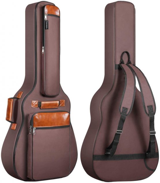 CAHAYA Guitar Bag 40 41 42 Inch Waterproof Guitar Case Upgraded Premium Version 12mm Sponge Padded 6 Pokects with Music Stand Pocket, CY0150