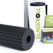 BLACKROLL Softness: Medium – Selbstmasagerolle with Interactive Booklet Flow, Black