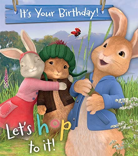 Peter Rabbit PE011 General Birthday Card Multi Colour, 182x160mm