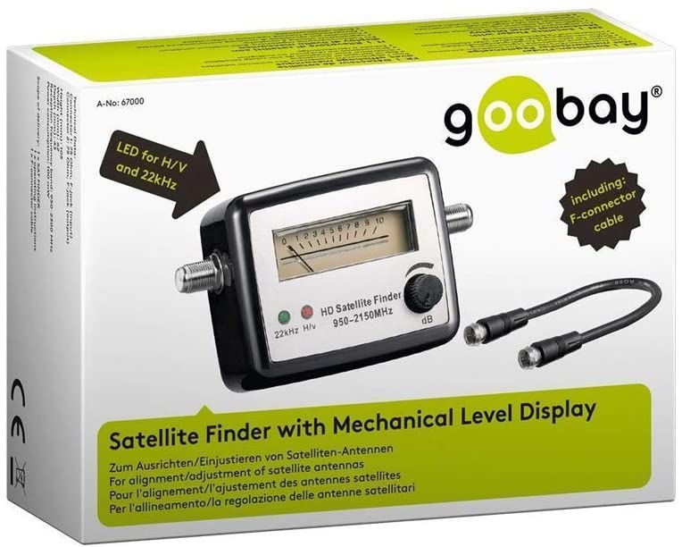 Goobay 67000 Satellite Finder with Meachanical Display, black silver, 1 item - Image 2