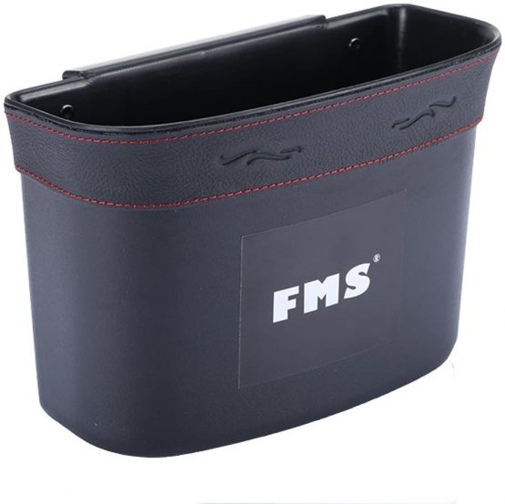 FMS Car Bin Trash Box can Storage Box Holder Hook Universal Storage Organiser and Garbage Holder for Car Door Packet and Seat Back (Black)