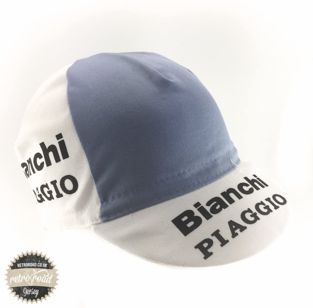 Retro cycle team cap Vintage fixie Bianchi Piaggio White