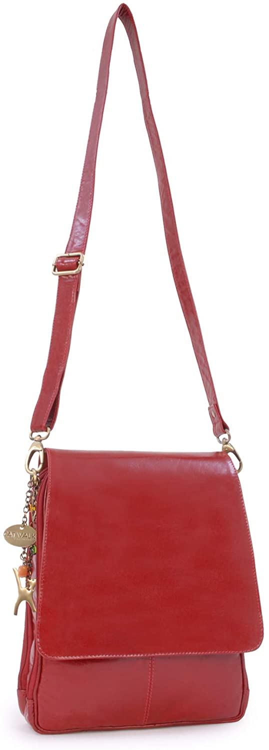 Catwalk Collection Handbags Women’s Leather Cross Body Messenger Bag