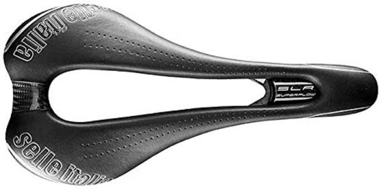 Selle Italia SLR Kit Carbonio Superflow CK7X9 Bike Saddle, Black