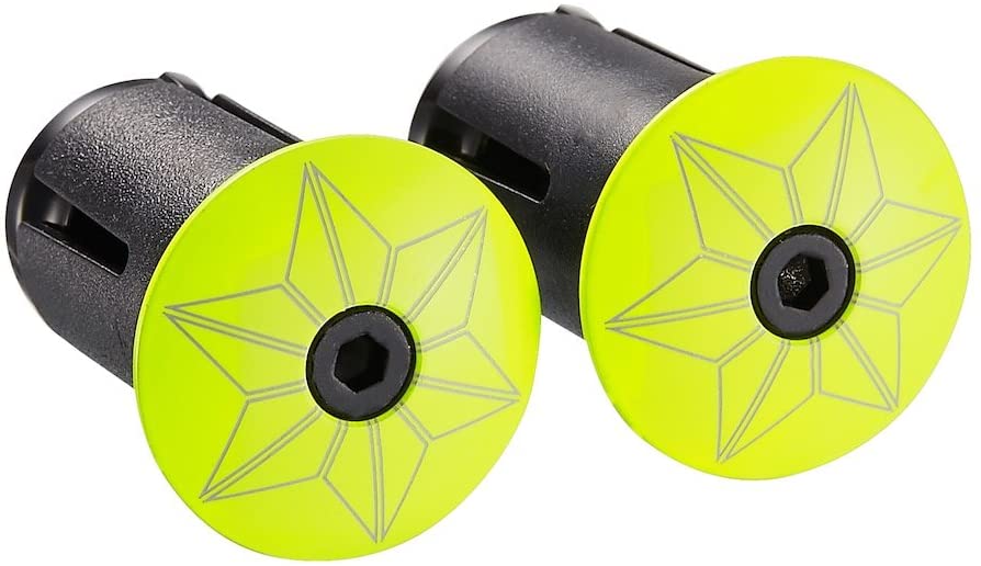 SUPACAZ BIKE BARTAPE, SUPER STICKY KUSH, STAR FADE, NEON YELLOW PLUS ANO BLACK PLUGS, NEON YELLOW + ANO BL, Value Not Found - Image 3