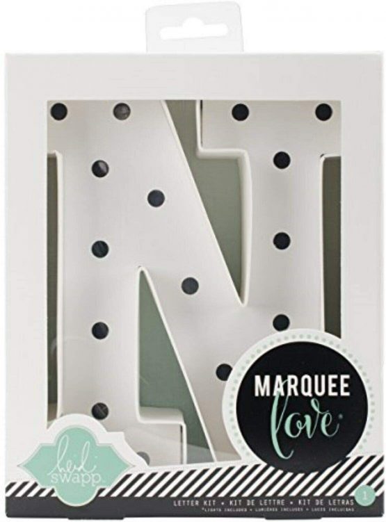 American Crafts Heidi Swapp Marquee Love Letters, Numbers and Shapes 8.5-inch, N, Paper, White