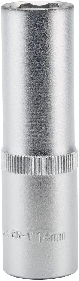 Draper 09880 14mm Deep Socket 1/2-inch Drive, 14 Mm, 14 mm