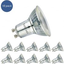10 X Sanlumia 6W Gu10 Super Bright COB LED Spotlight Bulb 500lm 75W Halogen Equivalent Warm White 3000K