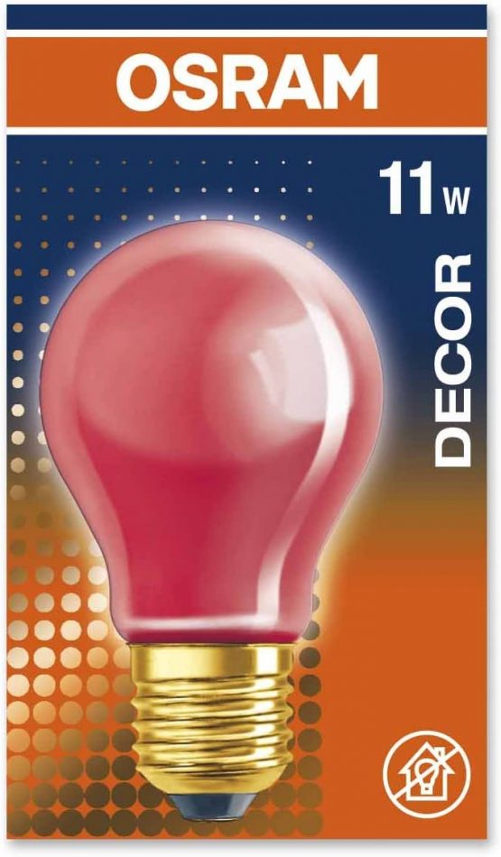 OSRAM light bulb / Special coloured bulb in red / E27-Socket / 11 watt - Image 2