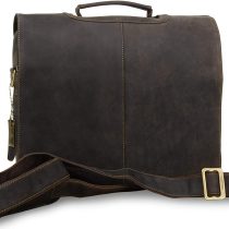 VISCONTI - Business Laptop Briefcase - Hunter Leather - 15 Inch Large Laptop Bag - Office Work Messenger Shoulder Bag - 18760 - AUSTIN