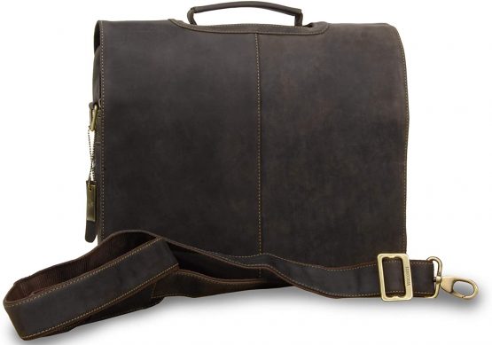 VISCONTI - Business Laptop Briefcase - Hunter Leather - 15 Inch Large Laptop Bag - Office Work Messenger Shoulder Bag - 18760 - AUSTIN
