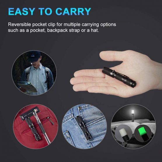 LUMINTOP Tool AAA LED Torch, Keyring Torch Super Bright with 110LM OSRAM LED, 3 Modes, IP68 Waterproof, Best for Camping, Hiking, Hunting, Backpacking, Fishing and EDC - Image 4