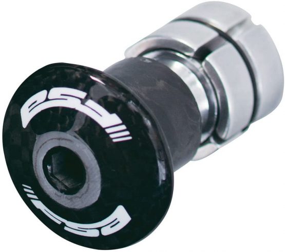FSA Unisex's Pro 1.1/8 Carbon Cap Headset Compressor, Black, 1.1/8-Inch