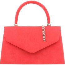 Girly HandBags Top Handle Faux Suede Clutch Bag Grab Holder Womens Handbag