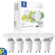 Aigostar GU10 LED Bulbs Cool White, 8W 6400K 600 Lumen, 5 Pcs/Box, 160° Beam Angle, Flicker Free [Energy Class A+]