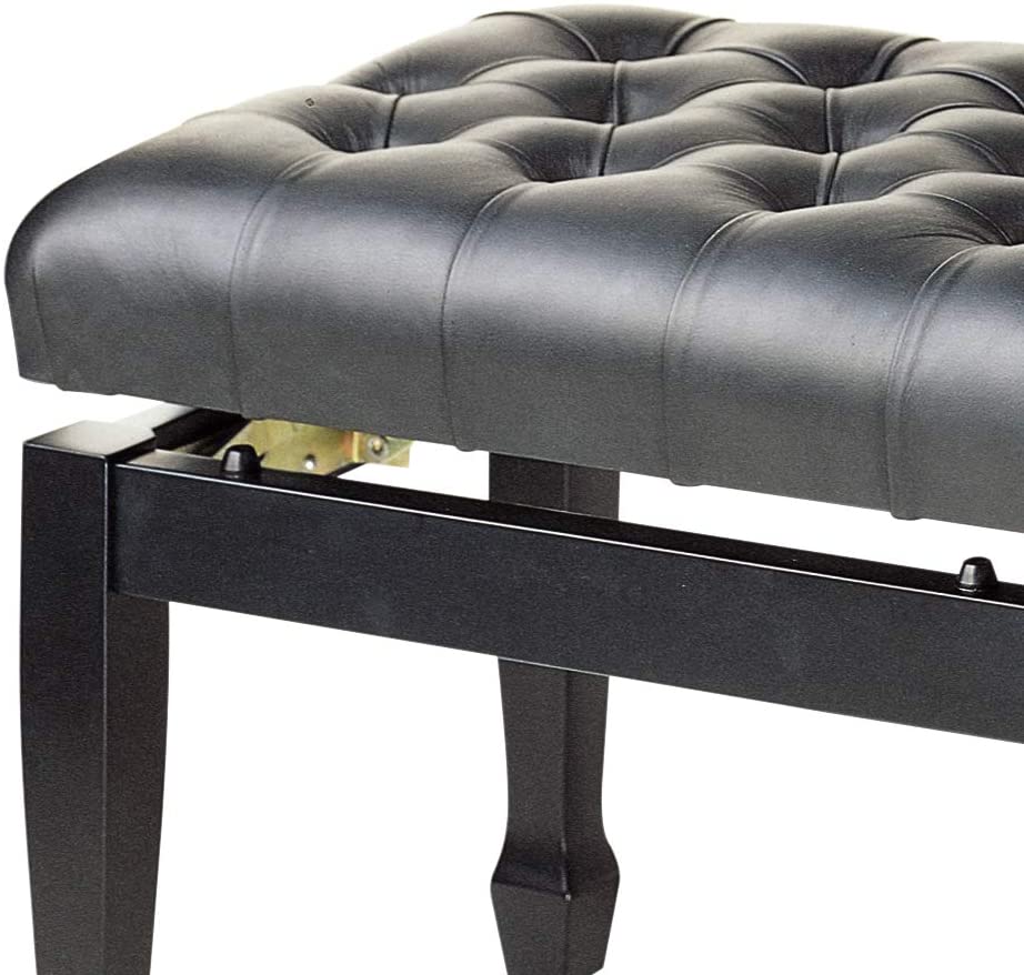 Stagg PB85 BKP LBK Concert Piano Bench - Black, Black Polish - Image 2