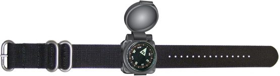 Sun Company ArmArmour 1 - Shielded Wrist Compass with Rugged Tactical Strap | Compass with Cover and Zulu Strap - Image 2