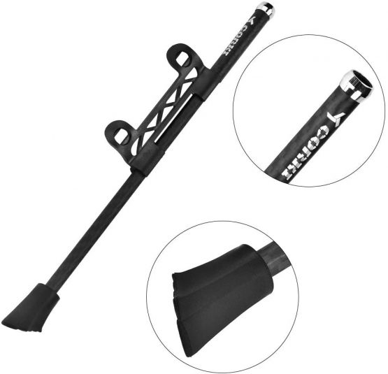 Dilwe Bicycle Side Support, Mountain Bike Stainless Steel Adjustable Portable Quick Release Parking Prop Side Kick Stand - Image 2