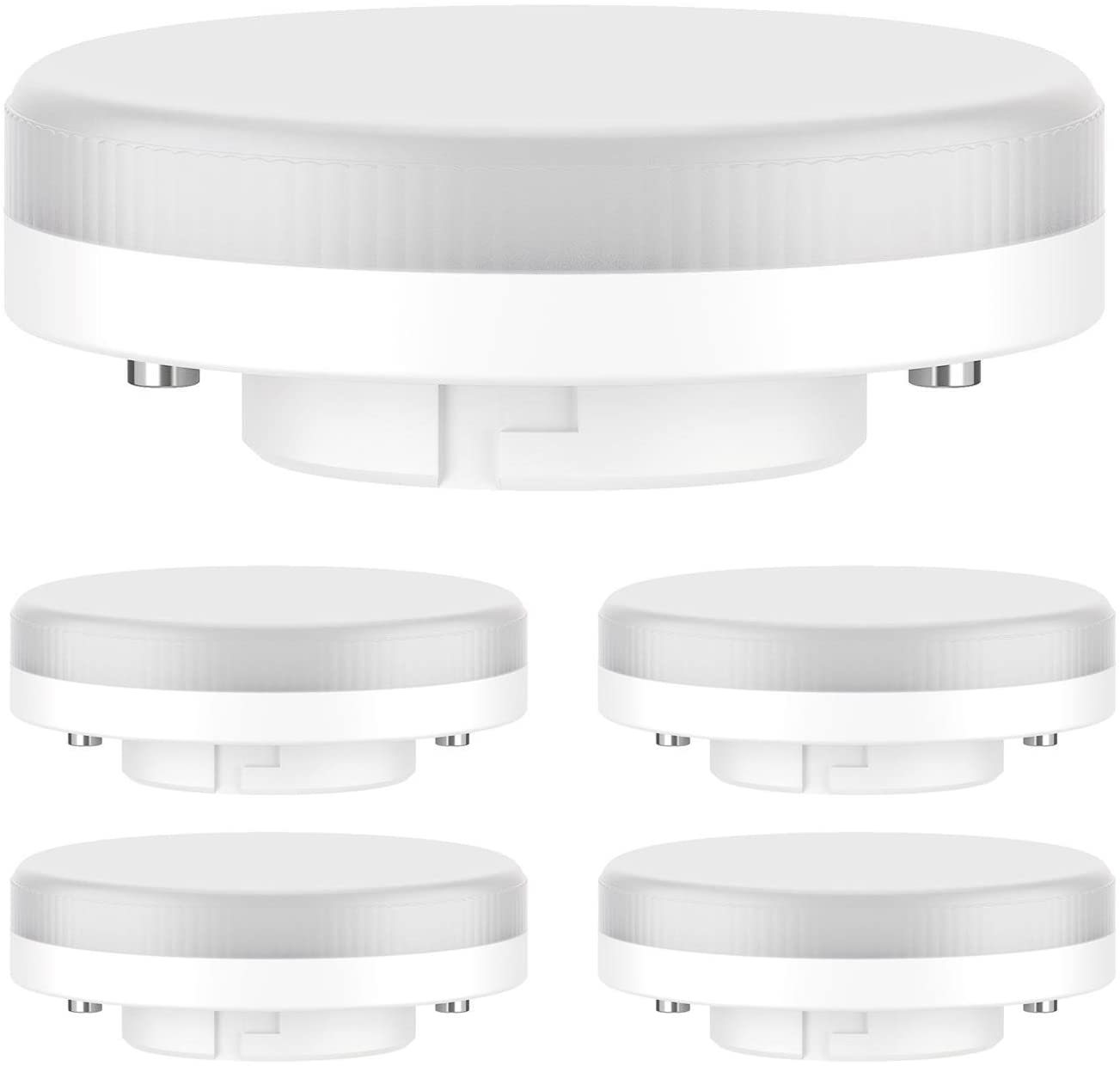 ledscom.de 5 Pieces GX53 LED Bulb, Warm White (2700 K), 4.2 W, 372lm, 96°, matt, 372lm (4.2w) / Light Colour: Warm White