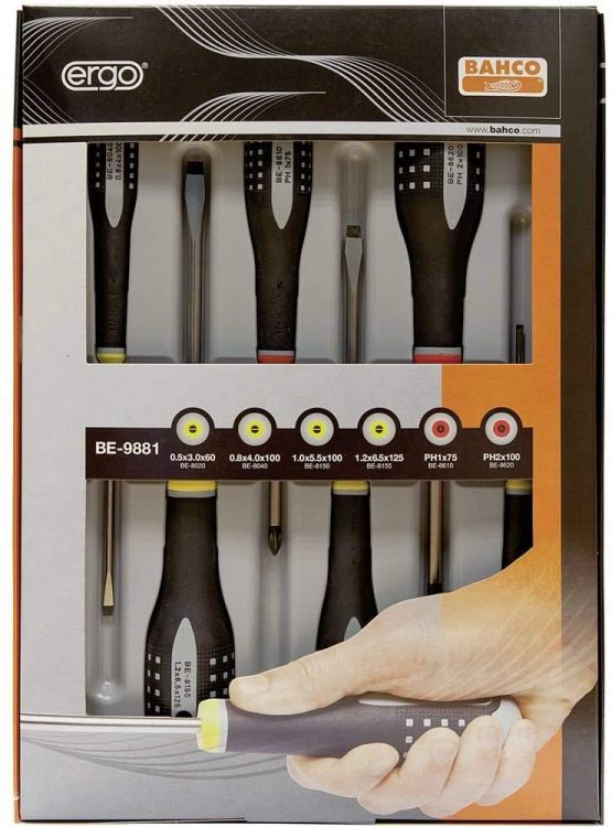 Bahco 9882 BE-9882 Slot/ Pozi Ergo Screwdriver Set (6 Pieces) - Image 4