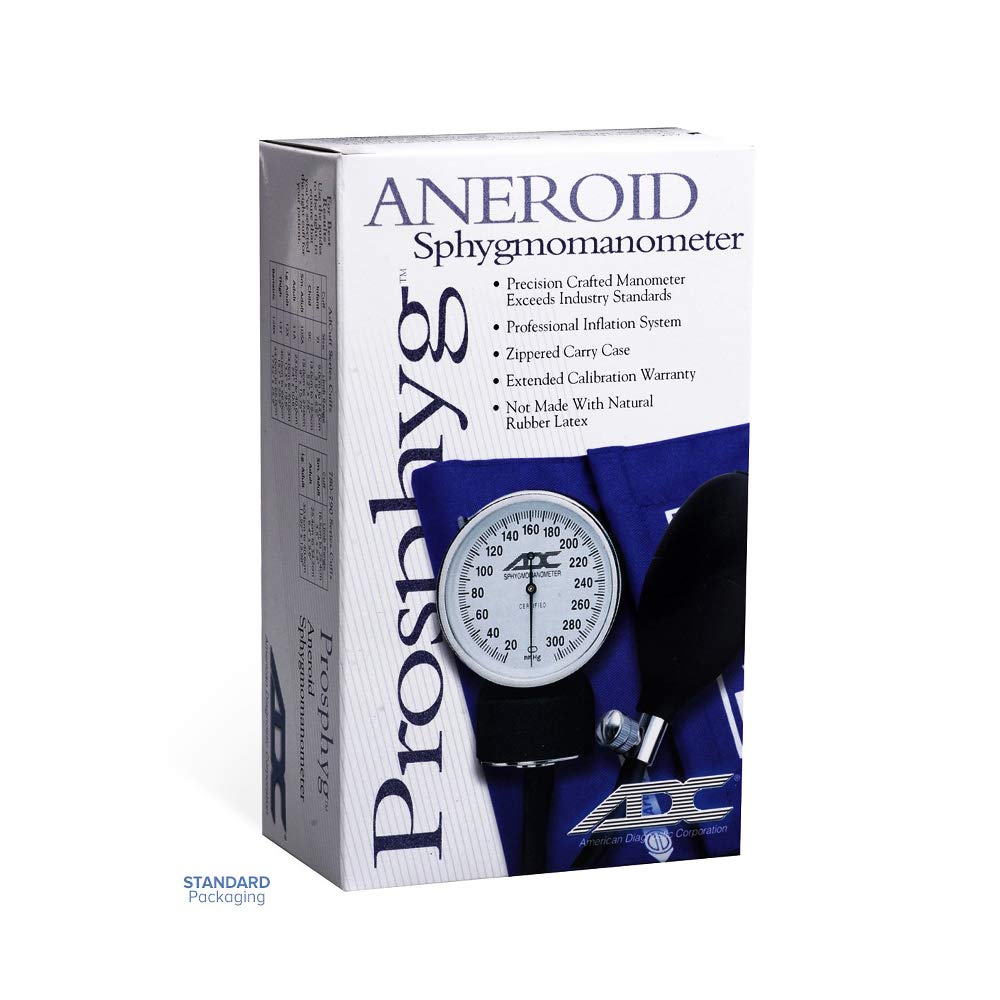 ADC Prosphyg 770 Pocket Aneroid Sphygmomanometer with Adult Blood Pressure Cuff with Black Carrying Case, Gray - Image 4