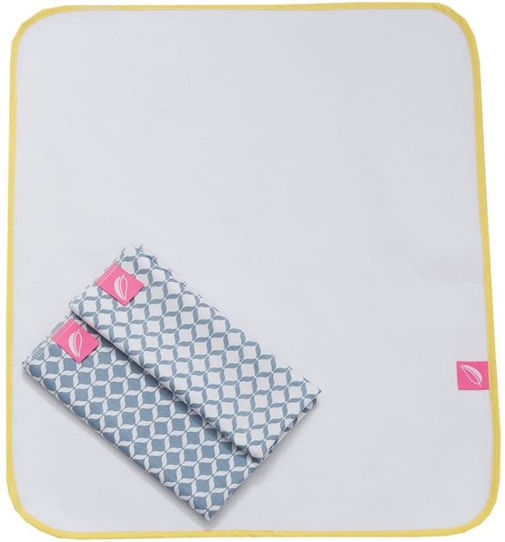 Motherhood 3 in 1 Breathable Waterproof Baby Changing mat and 2 Foam Pads, 50 x 60 cm Blue Classics 2017 - Image 2