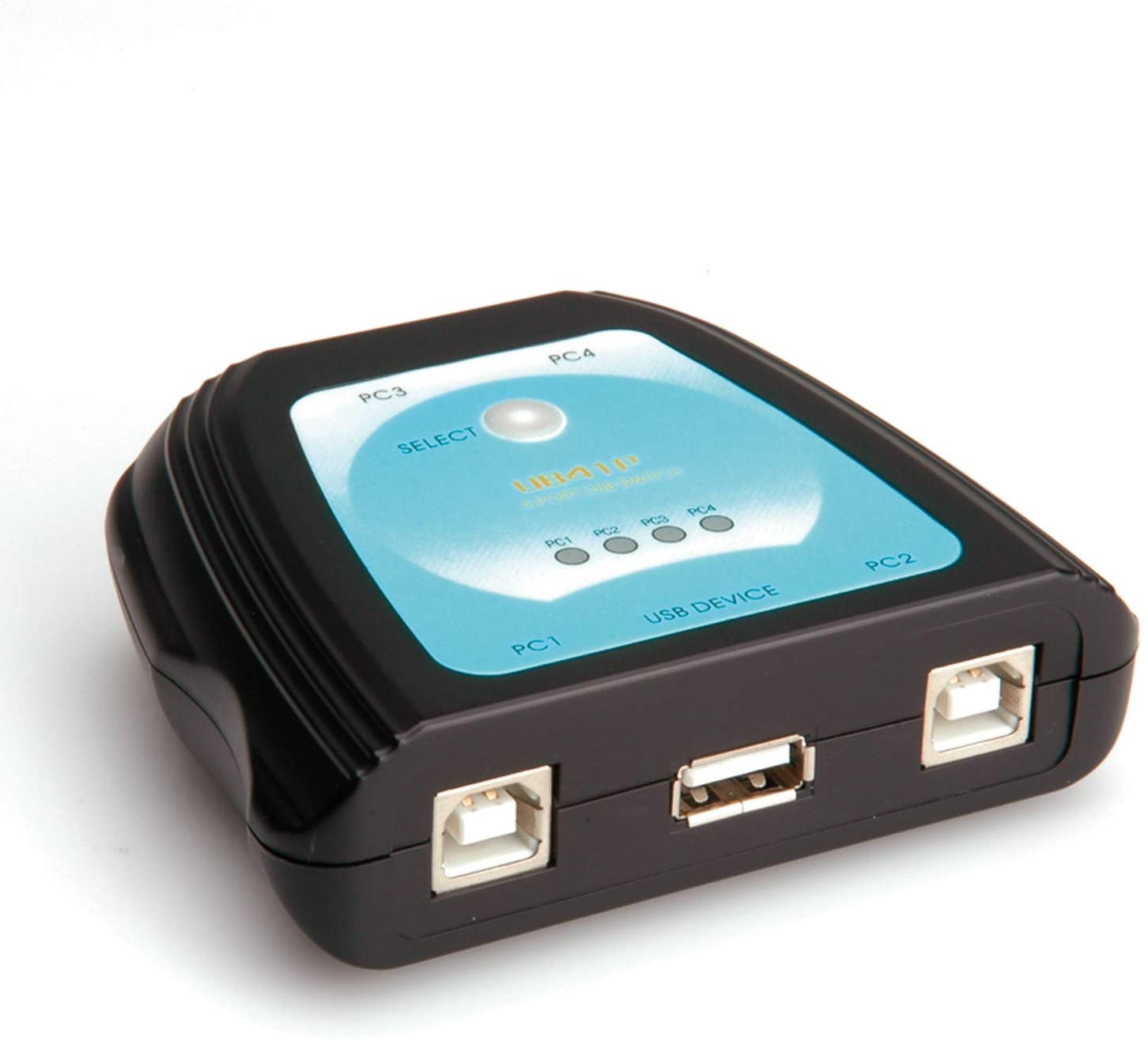 Value Manual 4 Port USB 2.0 Switch, Schwarz
