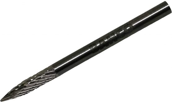 Bahco G0313M03X BHG0313M03X Medium Tungsten Carbide Rotation Burr in Bullet Shape with 14/7 Tooth, Silver