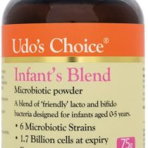 Udo's Choice Babies & Toddlers Blend Probiotics - 6 Microbiotic Strains - Lacto & Bifido Bacteria - Easy to Use Powder - Infants 0-5yrs - 75g Powder