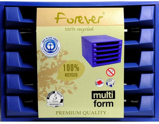 Exacompta The Box Forever, 5 Open Drawers - Cobalt Blue