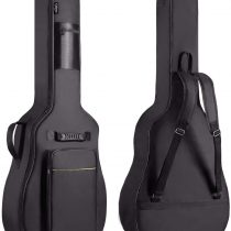 CAHAYA 40 41 Inch Acoustic Guitar Bag Waterproof Guitar Case Gig Bag 8MM Padding with Back Hanger Loop- Black Soft Case, CY0152