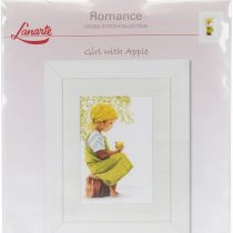 Lanarte Counted Cross Stitch Kit: Girl with Apple (Evenweave), NA, 20 x 30cm